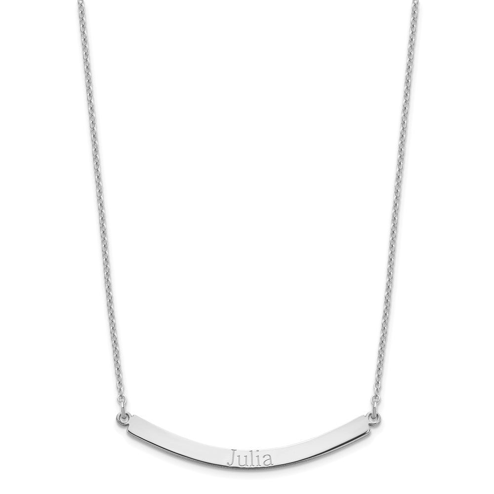 Sterlingsilber Silber/roségoldbeschichtet Gebogen Stab Halskette