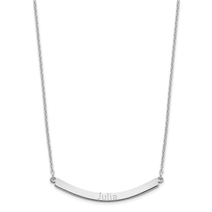 Sterlingsilber Silber/roségoldbeschichtet Gebogen Stab Halskette
