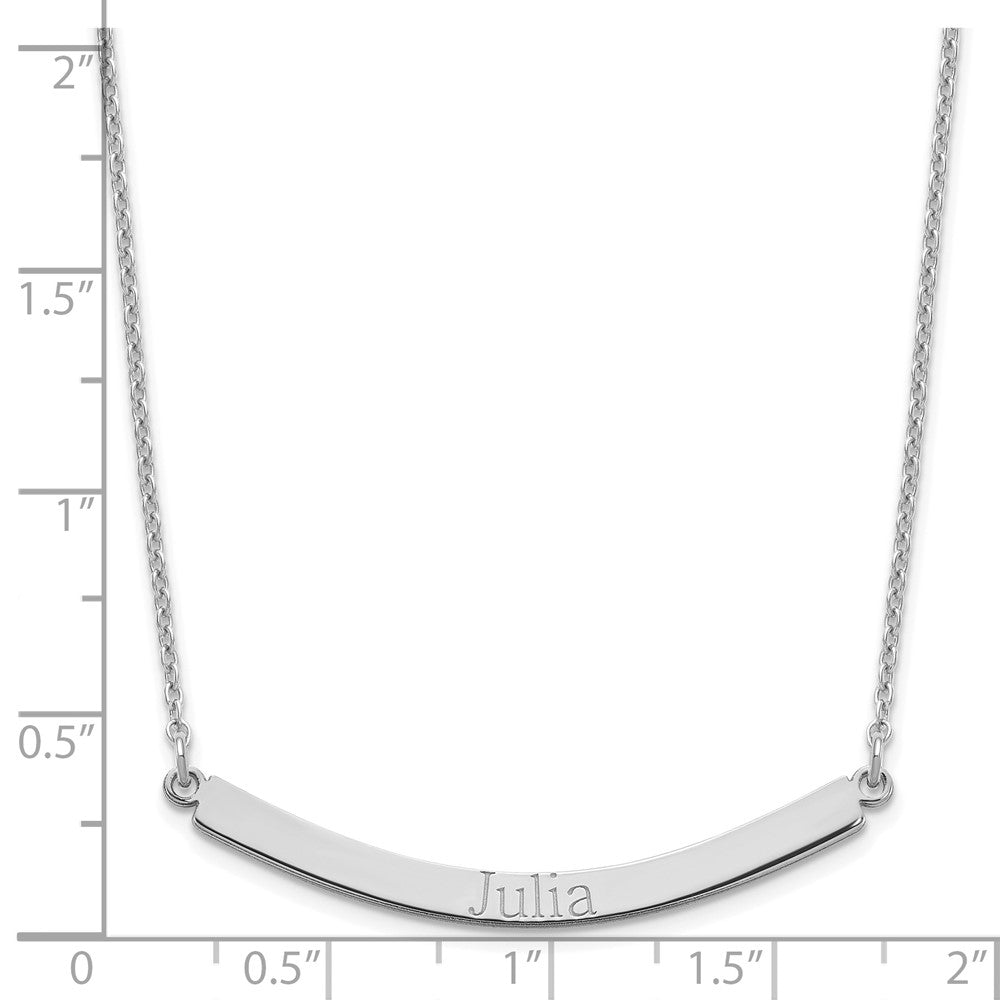 Sterlingsilber Silber/roségoldbeschichtet Gebogen Stab Halskette