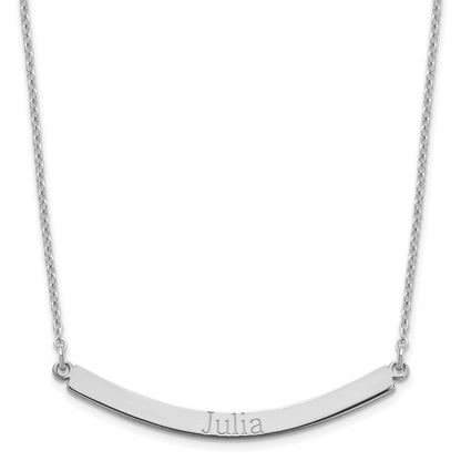 Sterlingsilber Silber/roségoldbeschichtet Gebogen Stab Halskette
