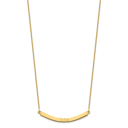 14K Gelbgold Gebogen Stab Halskette