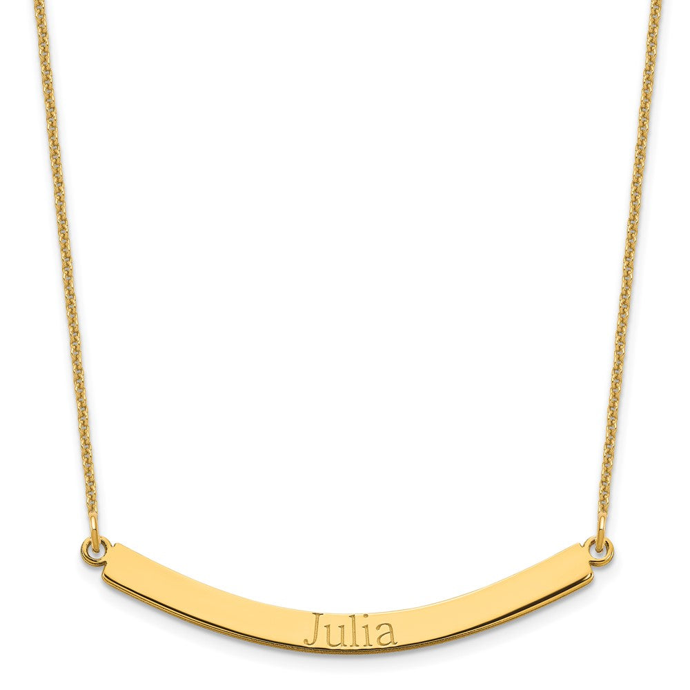 14K Gelbgold Gebogen Stab Halskette
