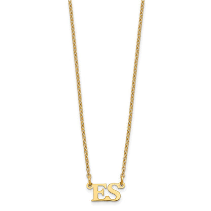 Vergoldet Sterlingsilber /gold Klein Initials Halskette