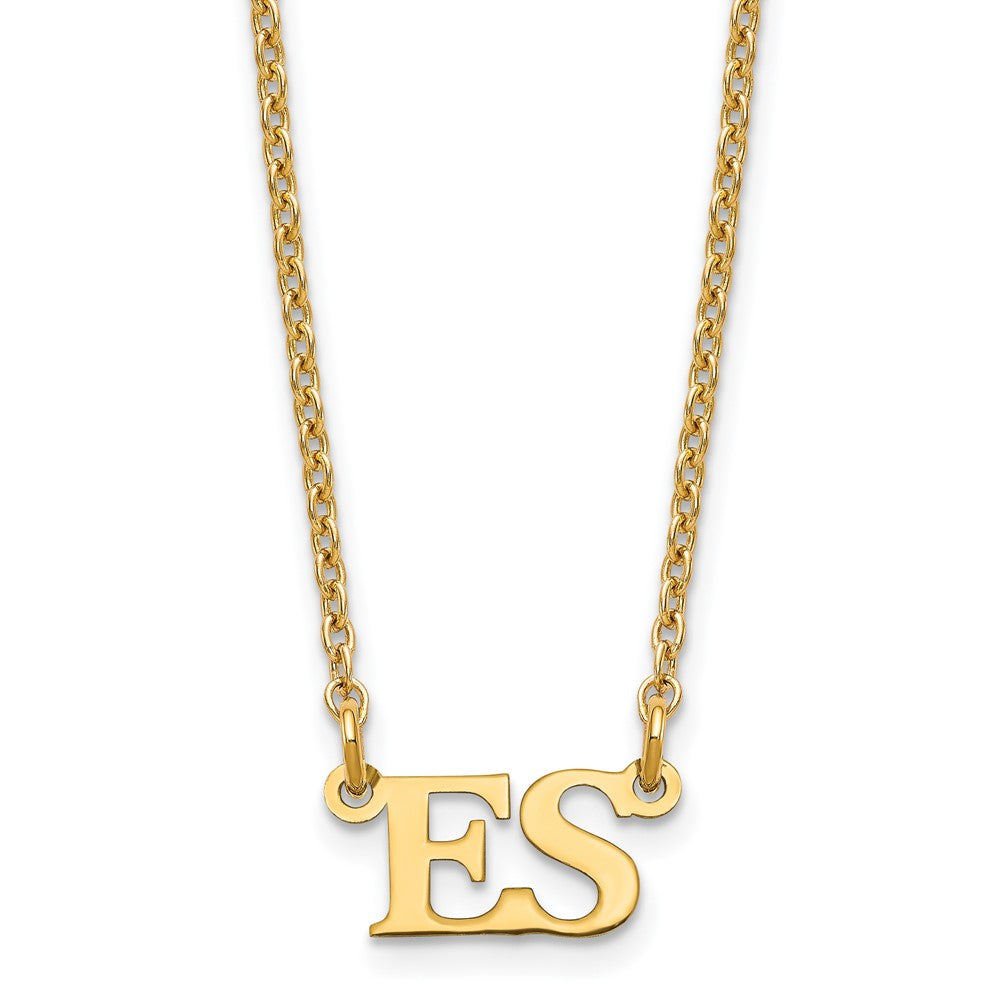 Vergoldet Sterlingsilber /gold Klein Initials Halskette
