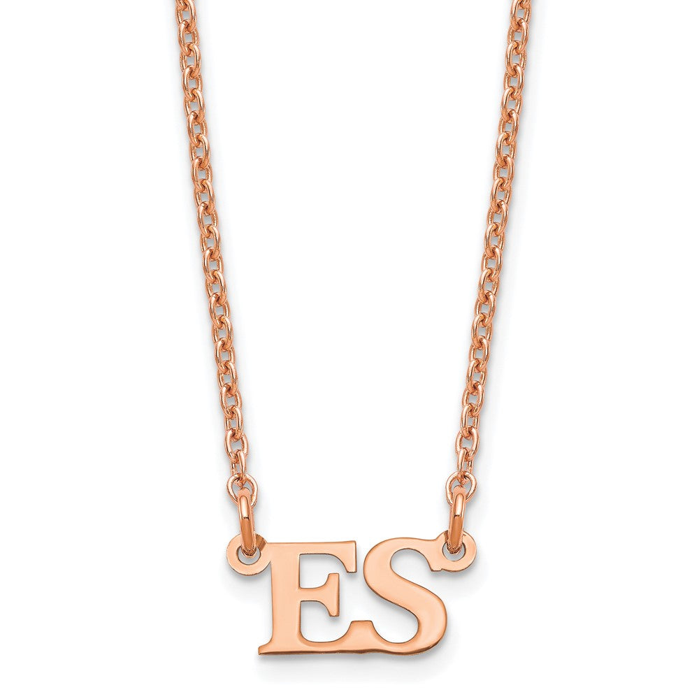 Roségoldbeschichtet Sterlingsilber /rose Klein Initials Halskette