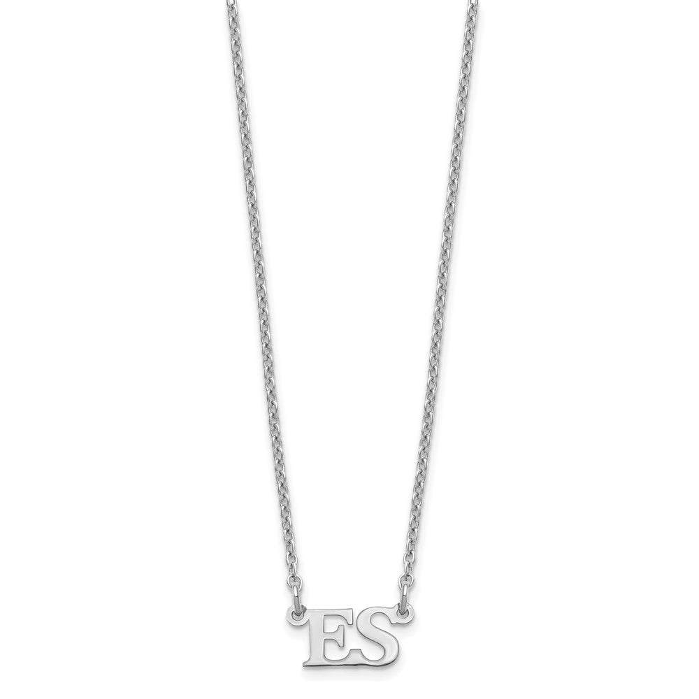 Sterlingsilber Silber/rhodiniert Klein Initials Halskette