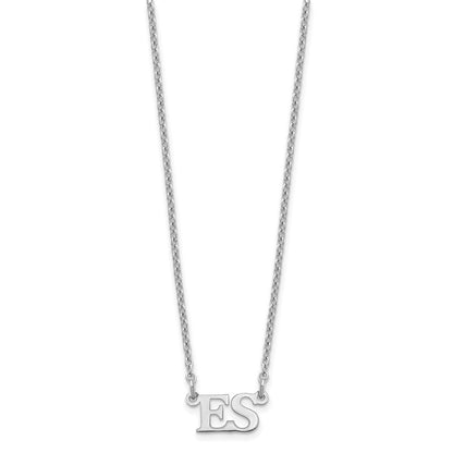 Sterlingsilber Silber/rhodiniert Klein Initials Halskette
