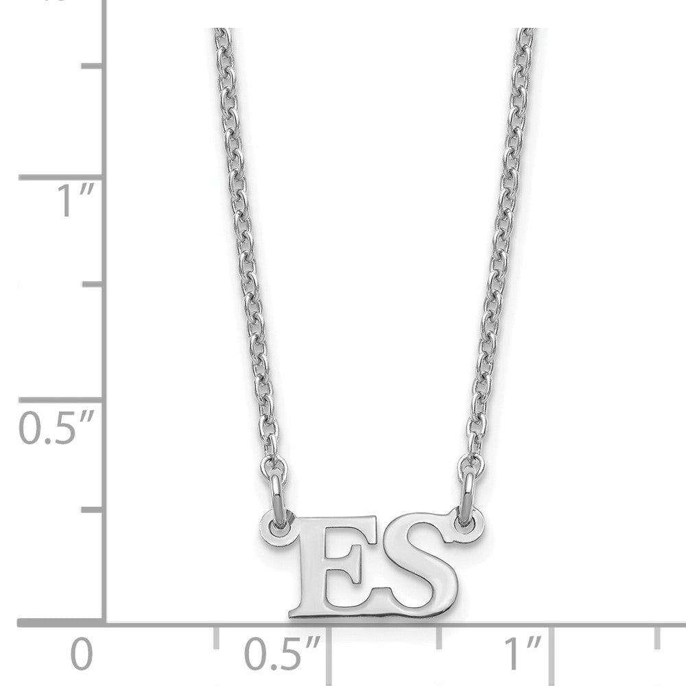 Sterlingsilber Silber/rhodiniert Klein Initials Halskette