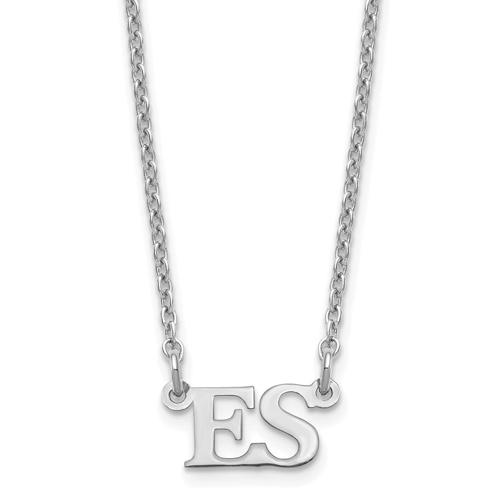 Sterlingsilber Silber/rhodiniert Klein Initials Halskette