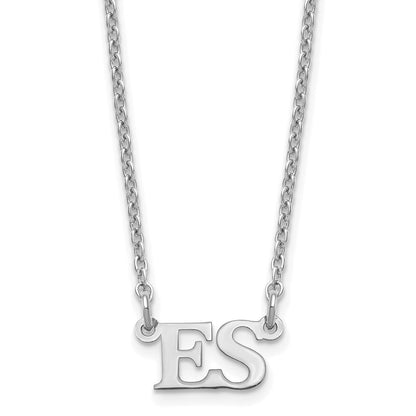 Sterlingsilber Silber/rhodiniert Klein Initials Halskette