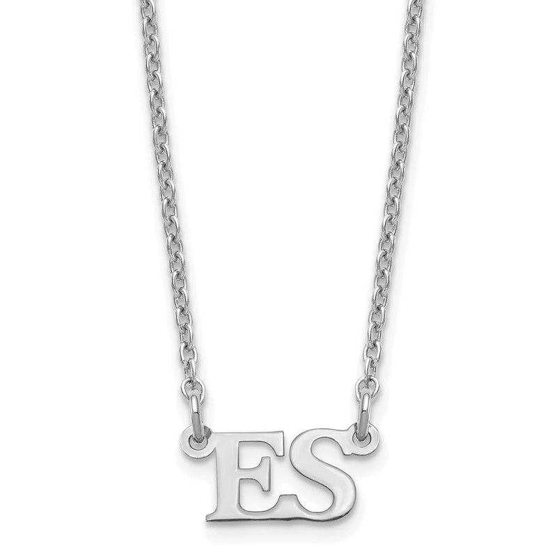 Sterlingsilber Silber/rhodiniert Klein Initials Halskette