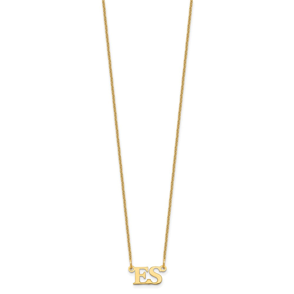 14K Gelbgold Klein Initials Halskette