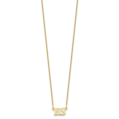 14K Gelbgold Klein Initials Halskette