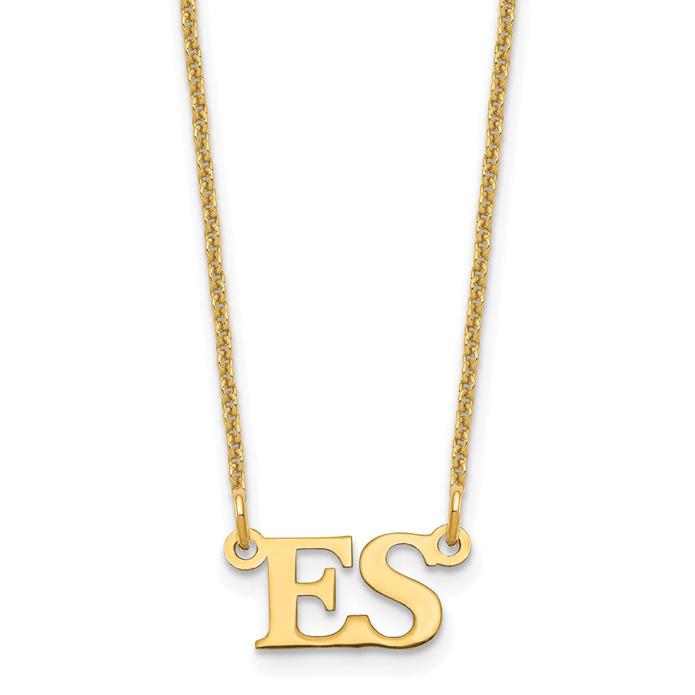 14K Gelbgold Klein Initials Halskette