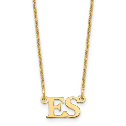 14K Gelbgold Klein Initials Halskette