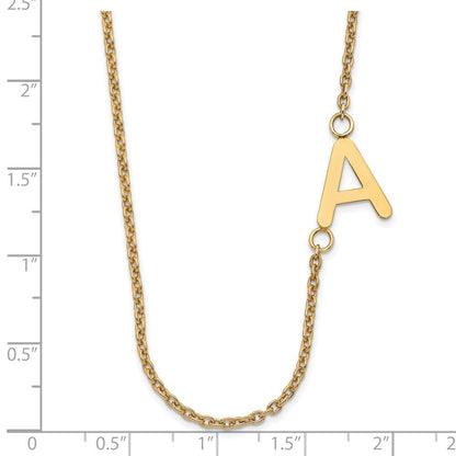 Vergoldet Sterlingsilber /gold Klein Offset Initiale Halskette