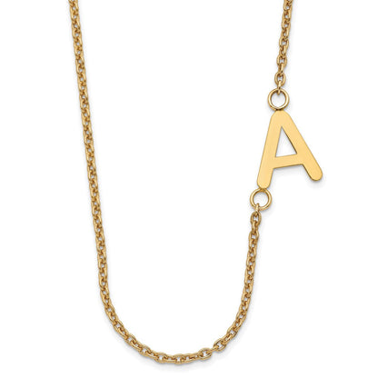Vergoldet Sterlingsilber /gold Klein Offset Initiale Halskette