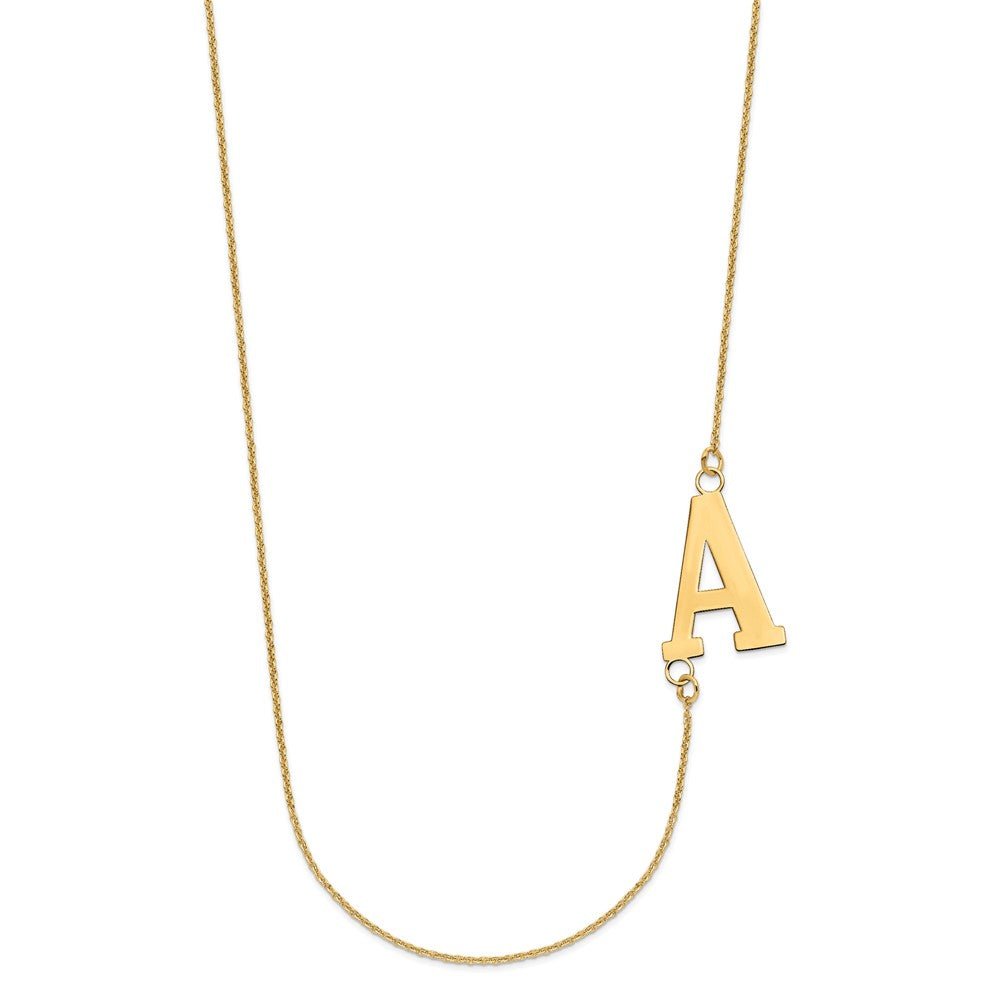 14K Gelbgold Groß Offset Initiale Halskette