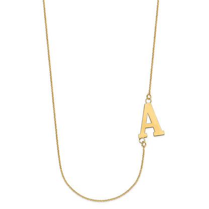 14K Gelbgold Groß Offset Initiale Halskette