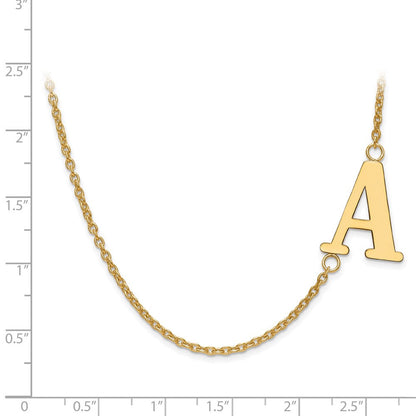 14K Gelbgold Groß Offset Initiale Halskette