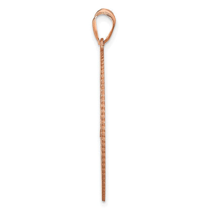14K Roségold Oval Familie Baum Anhänger