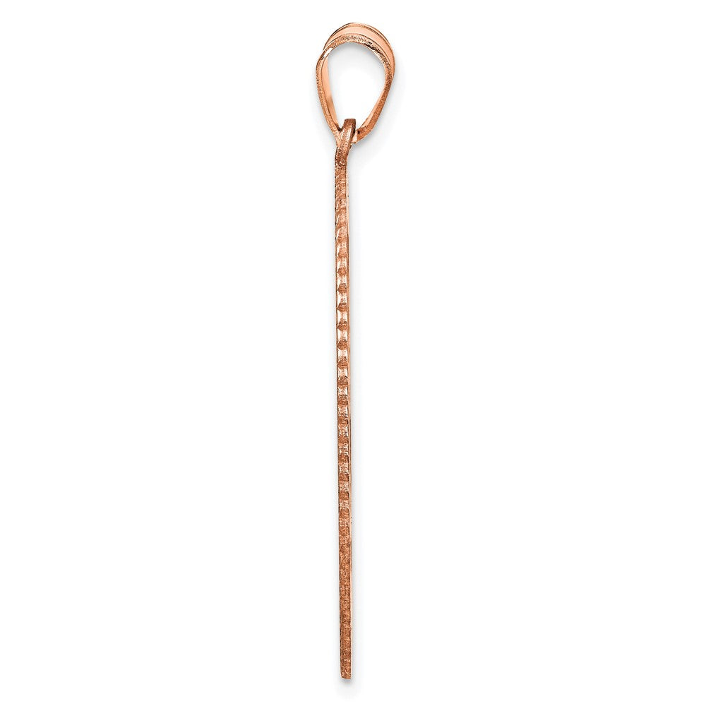 14K Roségold Oval Familie Baum Anhänger