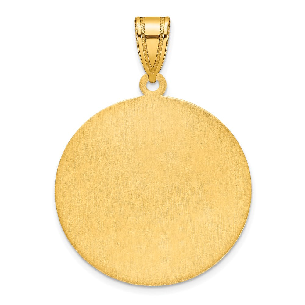 14K Gelbgold Gebürstet I Liebe You To The Mond Anhänger