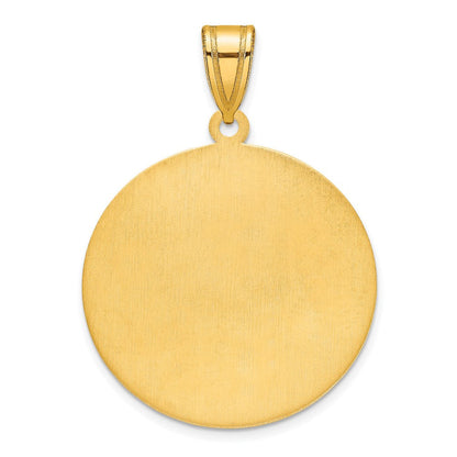 14K Gelbgold Gebürstet I Liebe You To The Mond Anhänger