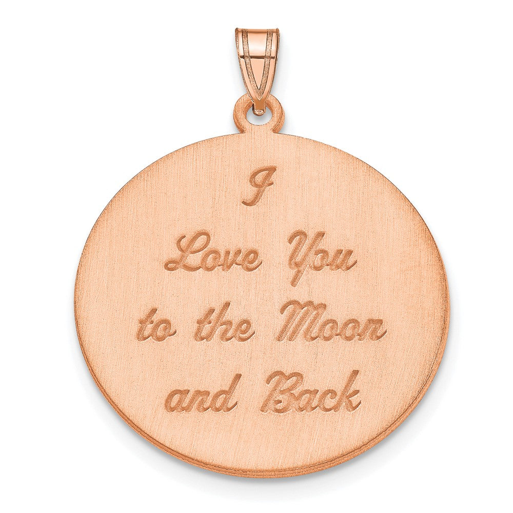 Roségoldbeschichtet Gebürstet I Liebe You To The Mond Anhänger