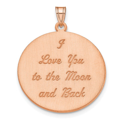 Roségoldbeschichtet Gebürstet I Liebe You To The Mond Anhänger