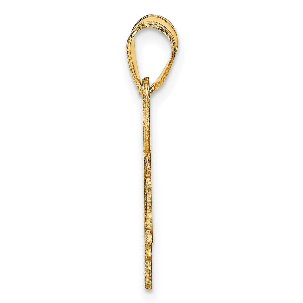 14K Gelbgold Pferd mit Name Anhänger