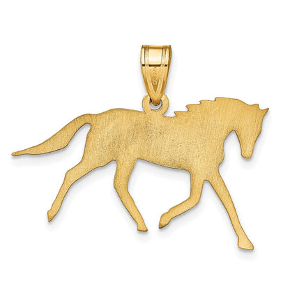 Vergoldet Sterlingsilber /gold Pferd mit Name Anhänger