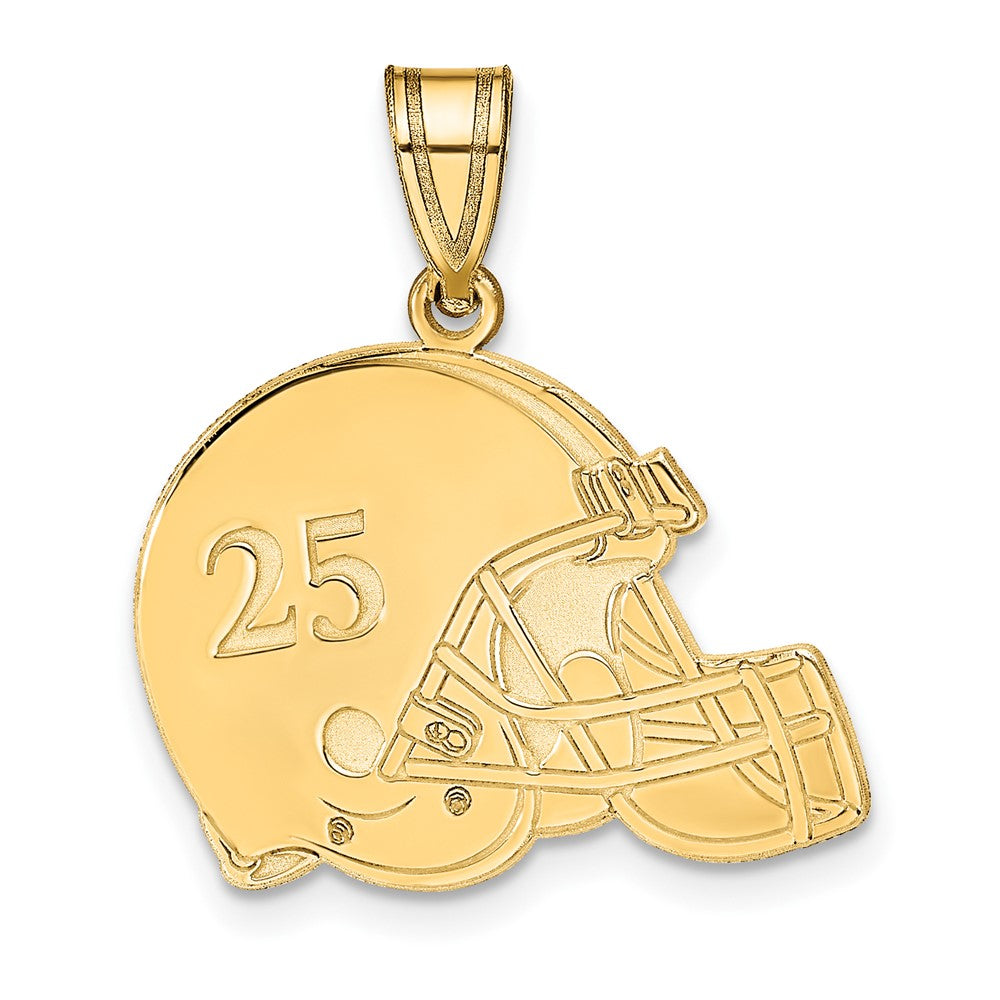 Vergoldet Sterlingsilber /gold Personalisiert Football Helm Anhänger