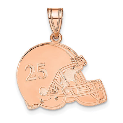 14K Roségold Personalisiert Football Helm Anhänger