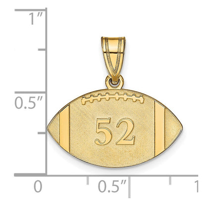 14K Gelbgold 14K Gelbgold Personalisiert Football Anhänger