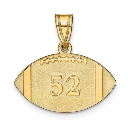 Vergoldet Sterlingsilber /gold Personalisiert Football Anhänger