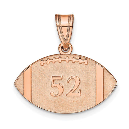 14K Roségold Personalisiert Football Anhänger