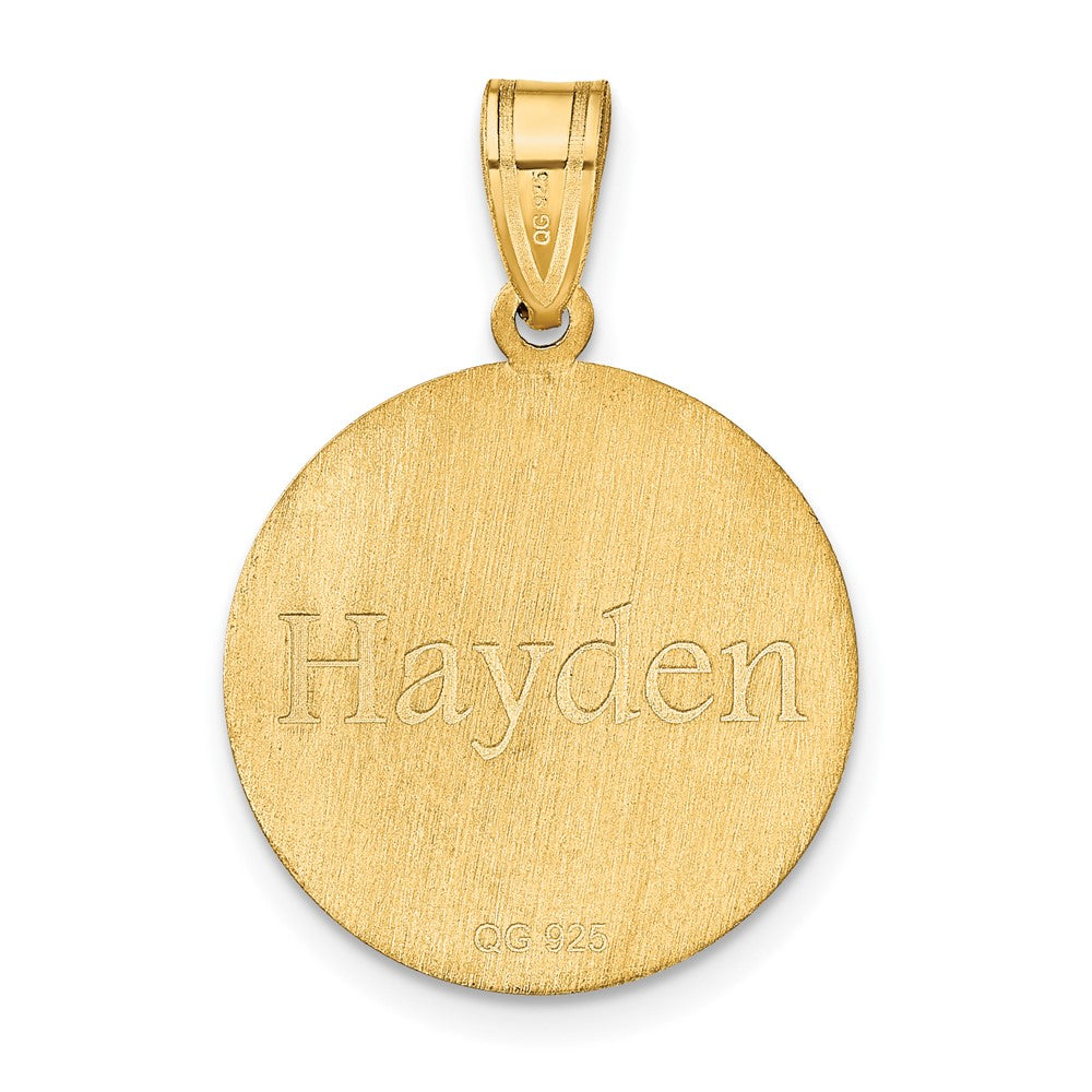 Vergoldet Sterlingsilber /gold Personalisiert Basketball Anhänger