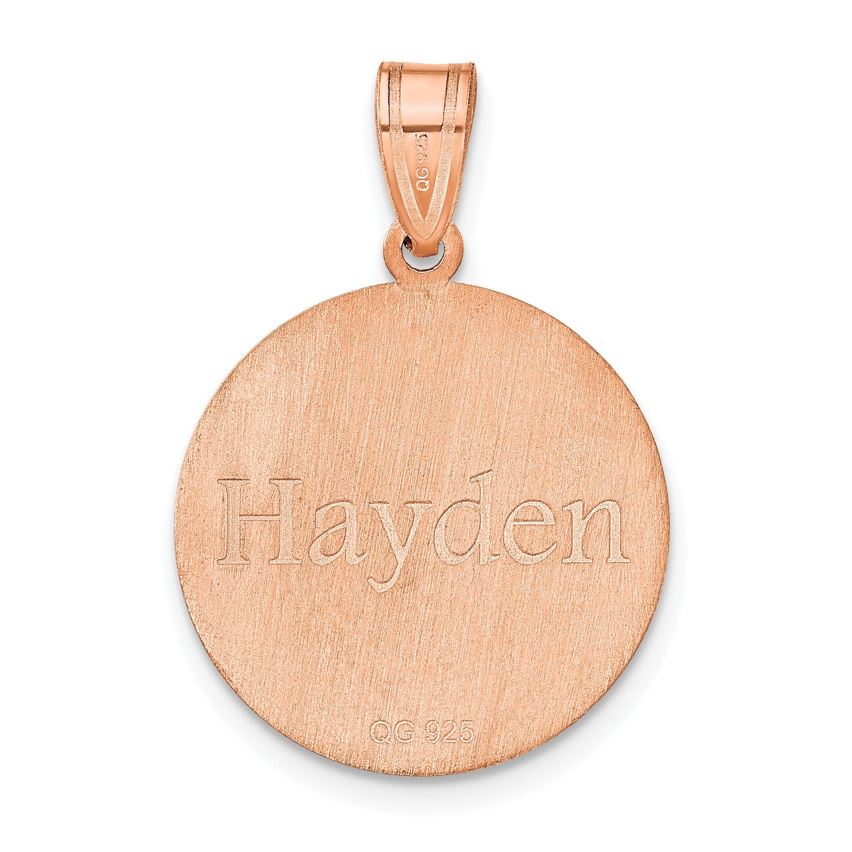 14K Roségold Personalisiert Basketball Anhänger