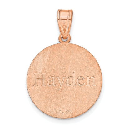 14K Roségold Personalisiert Basketball Anhänger