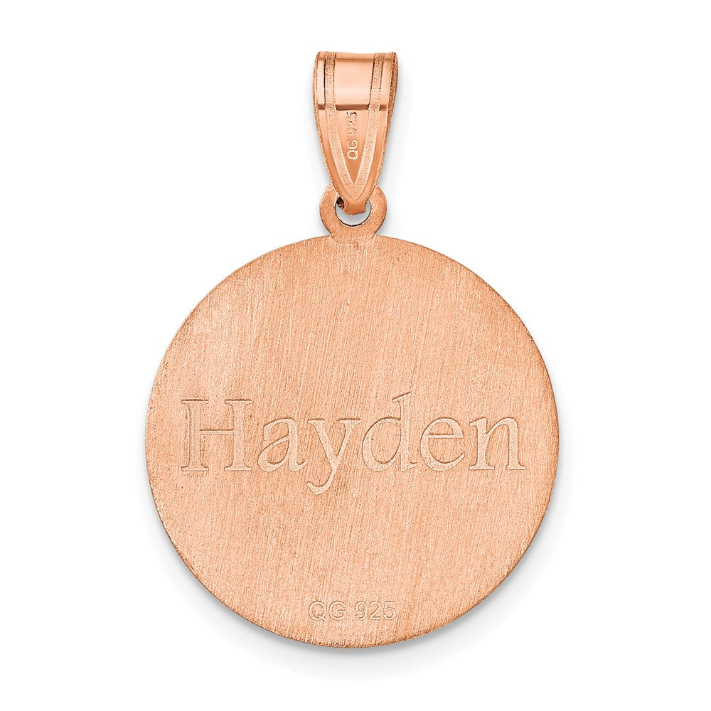 14K Roségold Personalisiert Basketball Anhänger