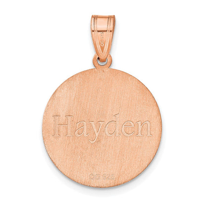 14K Roségold Personalisiert Basketball Anhänger