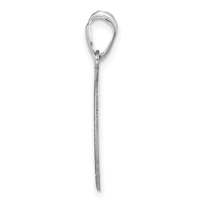 Sterlingsilber Silber/rhodiniert Personalisiert Baseball Anhänger