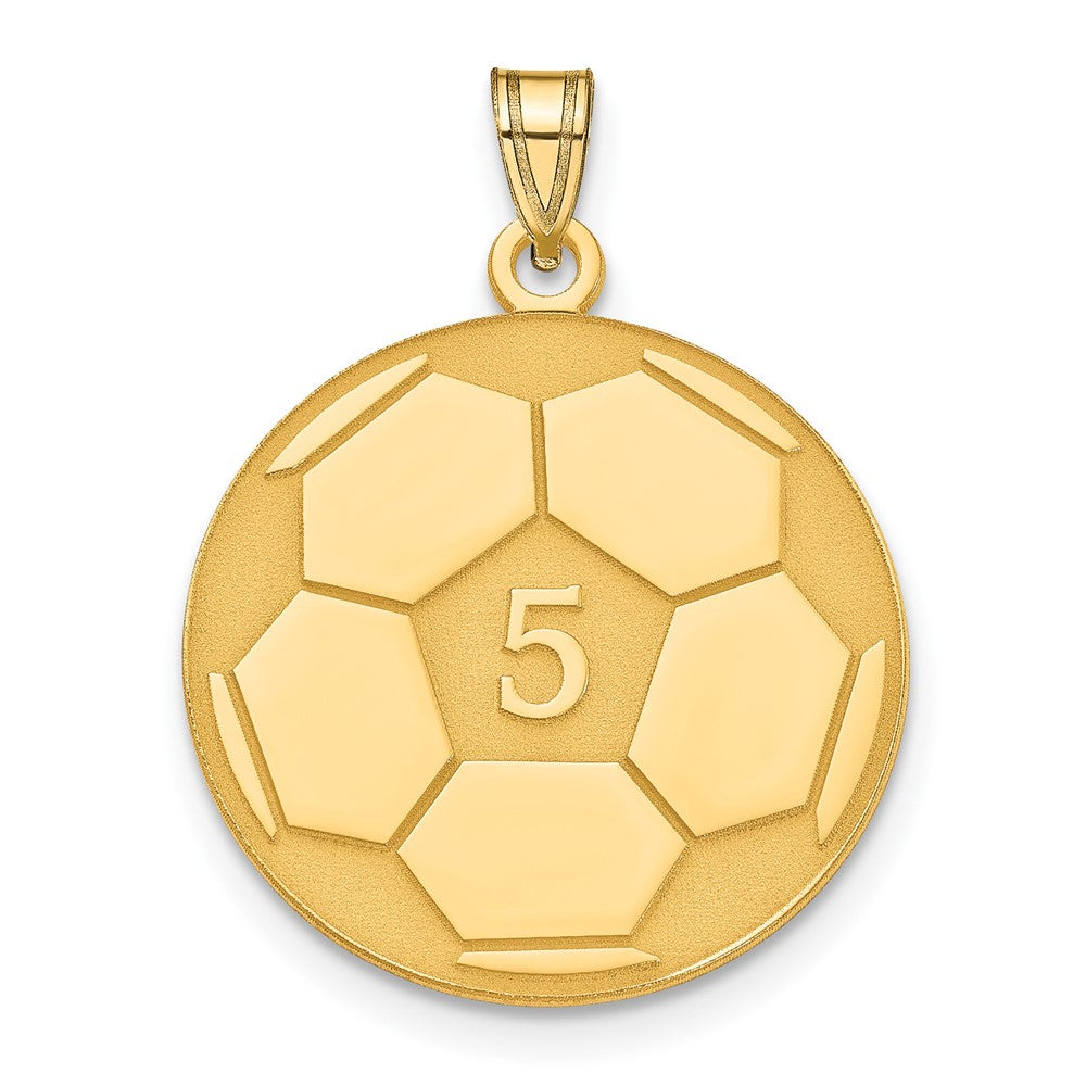 14K Gelbgold Personalisiert Fußball Anhänger