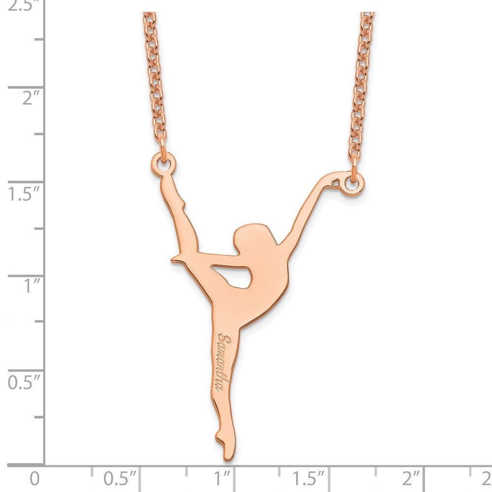 Roségoldbeschichtet Sterlingsilber /rose Personalisiert Dancer Halskette