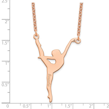 Roségoldbeschichtet Sterlingsilber /rose Personalisiert Dancer Halskette