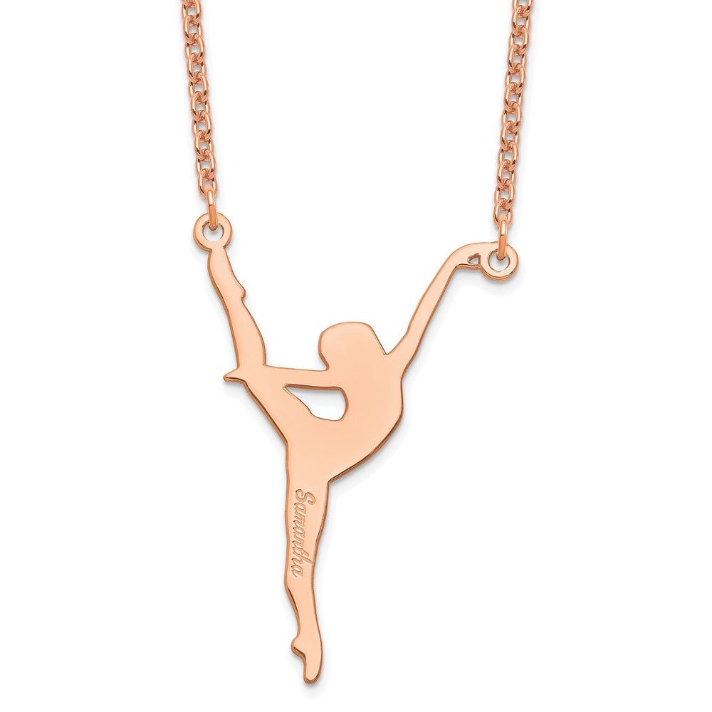 Roségoldbeschichtet Sterlingsilber /rose Personalisiert Dancer Halskette