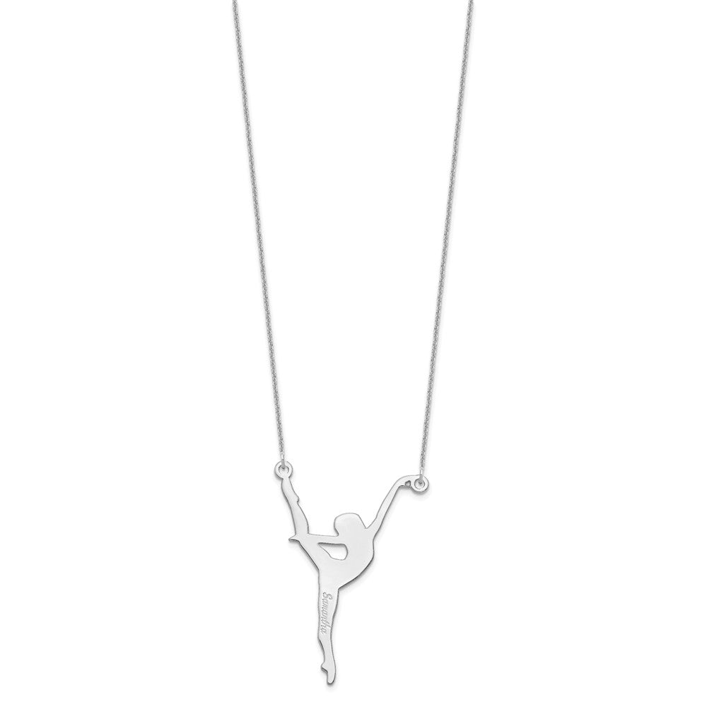 14K Weißgold Personalisiert Dancer Halskette