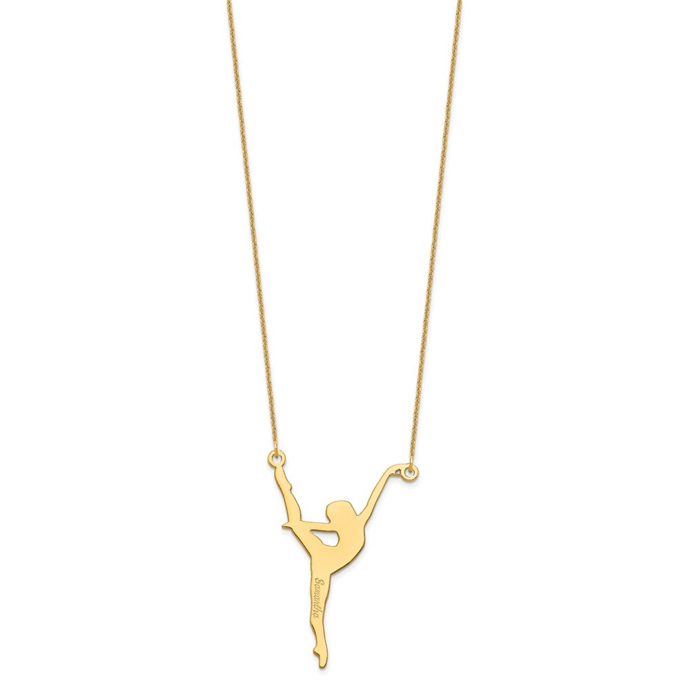 14K Gelbgold Personalisiert Dancer Halskette