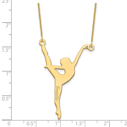 14K Gelbgold Personalisiert Dancer Halskette